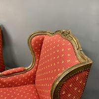 Pair of French Painted Wing Armchairs (8 of 8) Pair of French Painted Wing Armchairs (8 of 8)
