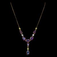 Art Deco Suffragette Paste Lavaliere Necklace Silver 18ct Gold Gilt Circa 1920 (4 of 5) Art Deco Suffragette Paste Lavaliere Necklace Silver 18ct Gold Gilt Circa 1920 (4 of 5)