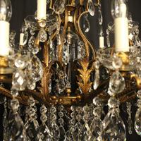 Italian Gilt & Crystal 22 Light Antique Chandelier (9 of 10) Italian Gilt & Crystal 22 Light Antique Chandelier (9 of 10)
