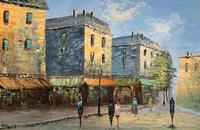 Fine Large Original Vintage Parisian Street Cityscape Impressionist Oil Painting (2 of 11) Fine Large Original Vintage Parisian Street Cityscape Impressionist Oil Painting (2 of 11)