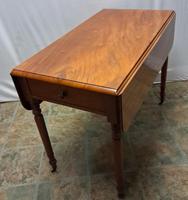 Antique Mahogany Pembroke Table On Brass Casters (1 of 13)