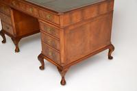 Large Antique Walnut Leather Top Pedestal Desk (6 of 12) Large Antique Walnut Leather Top Pedestal Desk (6 of 12)