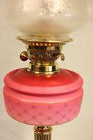 Antique Victorian Satin Pink Oil Lamp (4 of 9) Antique Victorian Satin Pink Oil Lamp (4 of 9)