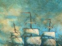 Original Seascape Oil Painting of 18th Century Tall-Masted Ship on the High Seas (6 of 12) Original Seascape Oil Painting of 18th Century Tall-Masted Ship on the High Seas (6 of 12)