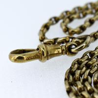 Antique Victorian Long Rolled Gold Guard Muff Chain Necklace (8 of 9) Antique Victorian Long Rolled Gold Guard Muff Chain Necklace (8 of 9)