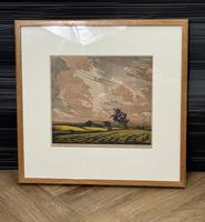 Limited Edition 73/100 Woodcut  "A Windy day" Signed R L Howey