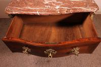 Small Curved Louis XV Commode / Chest of Drawers with Marble - 18th Century (8 of 15) Small Curved Louis XV Commode / Chest of Drawers with Marble - 18th Century (8 of 15)