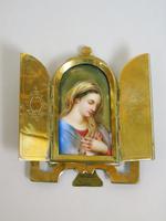 Antique Porcelain Plaque Portrait Miniature of the Madonna (5 of 6) Antique Porcelain Plaque Portrait Miniature of the Madonna (5 of 6)