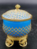 Palays Royale Box in Blue Opaline & Gold Brass Frame (2 of 5) Palays Royale Box in Blue Opaline & Gold Brass Frame (2 of 5)