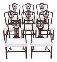 Set of 8 (6+2) Georgian Mahogany Dining Chairs c.1820