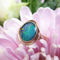 Vintage 9ct Yellow Gold Opal Triplet Ring in the Art Nouveau Style (3 of 6) Vintage 9ct Yellow Gold Opal Triplet Ring in the Art Nouveau Style (3 of 6)