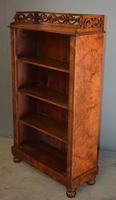 Antique Burr Walnut Open Bookcase (2 of 4) Antique Burr Walnut Open Bookcase (2 of 4)