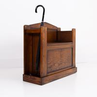 Attractive English Oak 1930s Hall Seat Bench with Storage