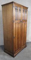 Carved Oak Linen Fold Wardrobe (10 of 10) Carved Oak Linen Fold Wardrobe (10 of 10)