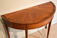 Demi Lune Console Table Sheraton Revival Sunburst Design (5 of 6) Demi Lune Console Table Sheraton Revival Sunburst Design (5 of 6)