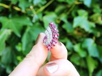 1.86ct Ruby & 0.55ct Diamond, 12ct White Gold Earrings c.1930 (2 of 9) 1.86ct Ruby & 0.55ct Diamond, 12ct White Gold Earrings c.1930 (2 of 9)