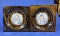 Pair of 1920s Painted Miniatures of Emperor Napoleon & Josephine (2 of 30) Pair of 1920s Painted Miniatures of Emperor Napoleon & Josephine (2 of 30)