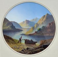 Tranquil 19th Century Gouache Mountain Lakeside Scene (2 of 4) Tranquil 19th Century Gouache Mountain Lakeside Scene (2 of 4)