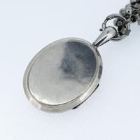 Antique Victorian Aesthetic Large Sterling Silver Locket & Collar Necklace (6 of 8) Antique Victorian Aesthetic Large Sterling Silver Locket & Collar Necklace (6 of 8)