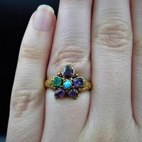 Antique Georgian Multi Gemstone Pansy Cluster 18ct Gold Ring (9 of 9) Antique Georgian Multi Gemstone Pansy Cluster 18ct Gold Ring (9 of 9)