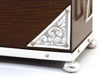Late Victorian Oak and Silver Plate Rectangular Two Compartment Tea Caddy (7 of 8) Late Victorian Oak and Silver Plate Rectangular Two Compartment Tea Caddy (7 of 8)