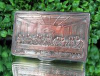 Rare French F Morel Solid Silver Last Supper Scense Lud Snuff Box (16 of 18) Rare French F Morel Solid Silver Last Supper Scense Lud Snuff Box (16 of 18)
