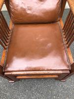 Arts & Crafts Oak & Leather Reclining Armchair (3 of 10) Arts & Crafts Oak & Leather Reclining Armchair (3 of 10)