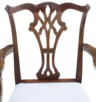 Set of 10 (8+2) Mahogany Georgian Revival Dining Chairs Ribbon Back c.1920-1950 (6 of 10) Set of 10 (8+2) Mahogany Georgian Revival Dining Chairs Ribbon Back c.1920-1950 (6 of 10)