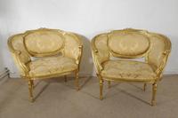 Pair of 19th Century French Gilt Louis XVI Style Armchairs (2 of 19) Pair of 19th Century French Gilt Louis XVI Style Armchairs (2 of 19)