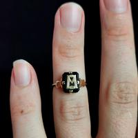 Antique Victorian Mourning Ring, Initial M, Onyx and 9ct Gold (9 of 10) Antique Victorian Mourning Ring, Initial M, Onyx and 9ct Gold (9 of 10)