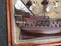 Unusual Model of Galleon In Birds Eye Maple Frame (8 of 9) Unusual Model of Galleon In Birds Eye Maple Frame (8 of 9)