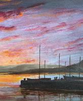Sunset - Large Attractive Original 20th Century Vintage Seascape Oil Painting (6 of 12) Sunset - Large Attractive Original 20th Century Vintage Seascape Oil Painting (6 of 12)