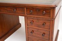 Antique Victorian Mahogany Leather Top Pedestal Desk (9 of 12) Antique Victorian Mahogany Leather Top Pedestal Desk (9 of 12)