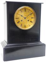 Antique French 8-day Ebonised Mantel Clock – Brass Dial Striking Mantle Clock (2 of 10) Antique French 8-day Ebonised Mantel Clock – Brass Dial Striking Mantle Clock (2 of 10)