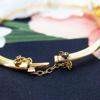 Vintage 14ct Yellow Gold Crescent Moon Pearl Bangle (7 of 8) Vintage 14ct Yellow Gold Crescent Moon Pearl Bangle (7 of 8)