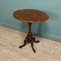 Beautifully Figured Victorian Walnut Antique Occasional Table (4 of 9) Beautifully Figured Victorian Walnut Antique Occasional Table (4 of 9)