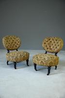 Pair of Victorian Ebonised Salon Chairs (4 of 7) Pair of Victorian Ebonised Salon Chairs (4 of 7)