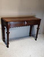Victorian Gothic Mahogany Hall Console Table (2 of 12) Victorian Gothic Mahogany Hall Console Table (2 of 12)