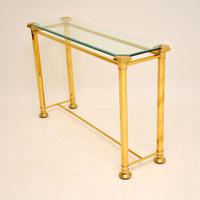 1970’s Vintage Brass & Glass Console Table (4 of 8) 1970’s Vintage Brass & Glass Console Table (4 of 8)