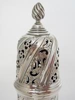 Large Victorian Embossed Silver Sugar Caster with a Detachable Lid (3 of 7) Large Victorian Embossed Silver Sugar Caster with a Detachable Lid (3 of 7)