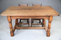 Country Antique Style Oak Refectory Kitchen Dining Table (12 of 12) Country Antique Style Oak Refectory Kitchen Dining Table (12 of 12)