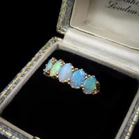 Vintage Opal Five Stone 9ct 9K Yellow Gold Band Ring (3 of 10) Vintage Opal Five Stone 9ct 9K Yellow Gold Band Ring (3 of 10)