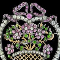 Antique Edwardian Suffragette Paste Heart & Flower Basket Brooch c.1910 (5 of 7) Antique Edwardian Suffragette Paste Heart & Flower Basket Brooch c.1910 (5 of 7)