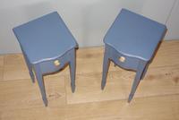 Pair of Small Blue Painted Bedside Tables (5 of 7) Pair of Small Blue Painted Bedside Tables (5 of 7)