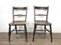Pair of 19th Century Elm Bar Back Farmhouse Chairs (2 of 7) Pair of 19th Century Elm Bar Back Farmhouse Chairs (2 of 7)