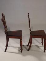 An Attractive Pair of Mid 19th Century Mahogany Hall Chairs (3 of 4) An Attractive Pair of Mid 19th Century Mahogany Hall Chairs (3 of 4)