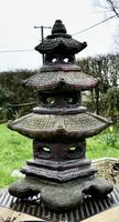 Weather Worn Tall Cast Pagoda Garden Ornament (2 of 8) Weather Worn Tall Cast Pagoda Garden Ornament (2 of 8)