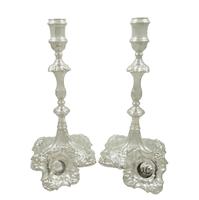 Pair of Antique Georgian Cast Sterling Silver Candlesticks 1756 (4 of 14) Pair of Antique Georgian Cast Sterling Silver Candlesticks 1756 (4 of 14)