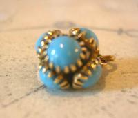 Georgian Pocket Watch Chain Fob 1830s Golden Gilt & Turquoise Dainty Ball Fob (4 of 7) Georgian Pocket Watch Chain Fob 1830s Golden Gilt & Turquoise Dainty Ball Fob (4 of 7)
