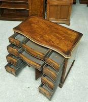 Antique Serpentine Front Walnut Desk (7 of 10) Antique Serpentine Front Walnut Desk (7 of 10)